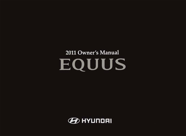 2011 Hyundai EQUUS Owner's Manual