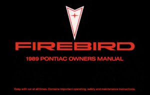 1989 Pontiac Firebird Owner's Manual
