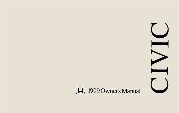 1999 Honda Civic Coupe Owner's Manual