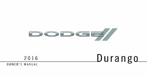 2016 Dodge Truck Durango Owner's Manual