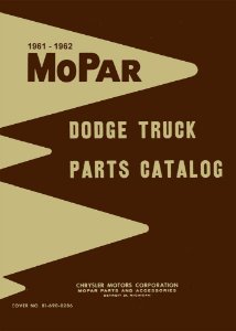1961–1962 Dodge Truck All Models Parts Book