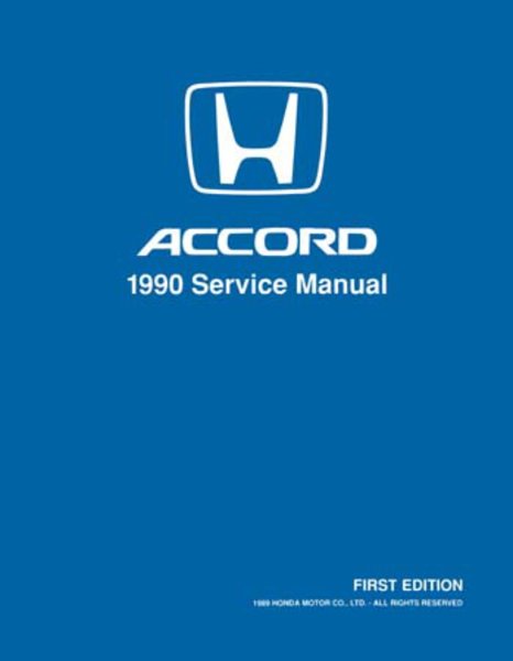 1990 Honda Accord Factory Shop Service Manual