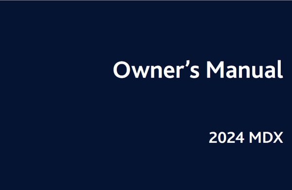 2024 Acura MDX Owner's Manual