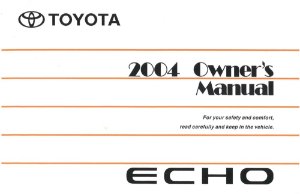 2004 Toyota Echo Owner's Manual