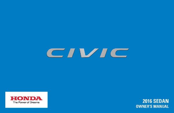 2016 Honda Civic Sedan Owner's Manual