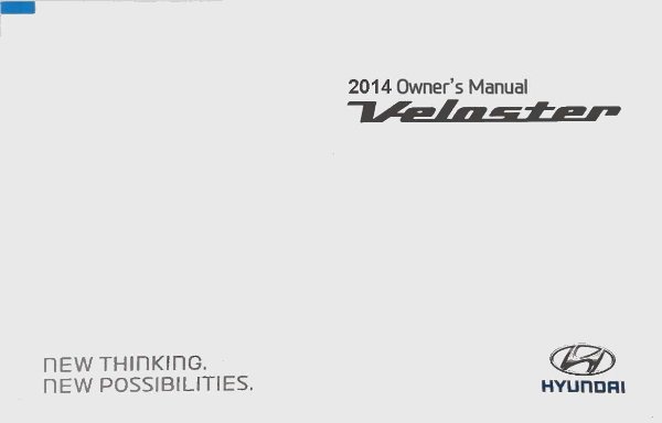 2014 Hyundai Veloster Owner's Manual