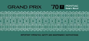 1970 Pontiac Grand Prix Owner's Manual