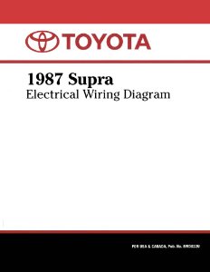 1987 Toyota Supra Wiring Diagrams Manual