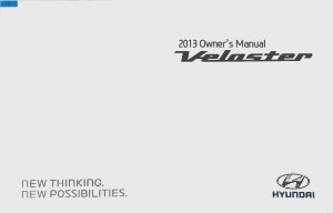 2013 Hyundai Veloster Owner's Manual