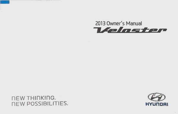 2013 Hyundai Veloster Owner's Manual