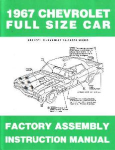 1967 Chevrolet Belaire Caprice Assembly Manual Book Rebuild Instructions Drawing
