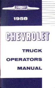 1958Chevrolet Light Truck All Models Owner's Manual