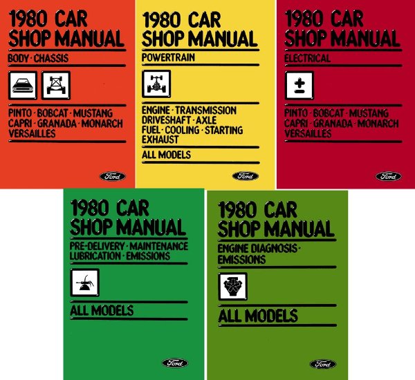 1980 Ford Pinto, Mustang, Capri, Granada, Versailles, Bobcat