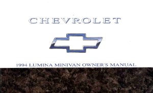 1994 Chevrolet Lumina Minivan Owner's Manual