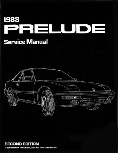 1988 Honda Prelude Factory Shop Service Manual