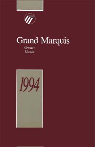 1994 Mercury Grand Marquis Owner's Manual