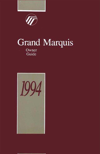 1994 Mercury Grand Marquis Owner's Manual