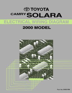 2000 Toyota Camry Solara Wiring Diagrams Manual