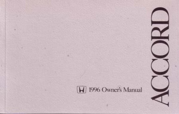 1996 Honda Accord Wagon Owner's Manual