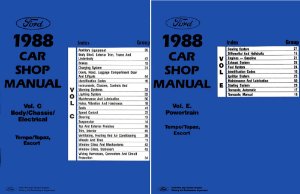 1988 Ford Escort, Tempo, Topaz Factory Shop Service Manual