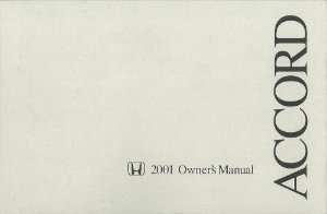 2001 Honda Accord Sedan Owner's Manual