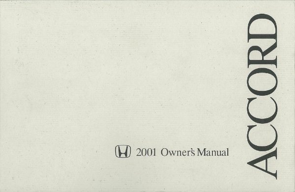 2001 Honda Accord Sedan Owner's Manual