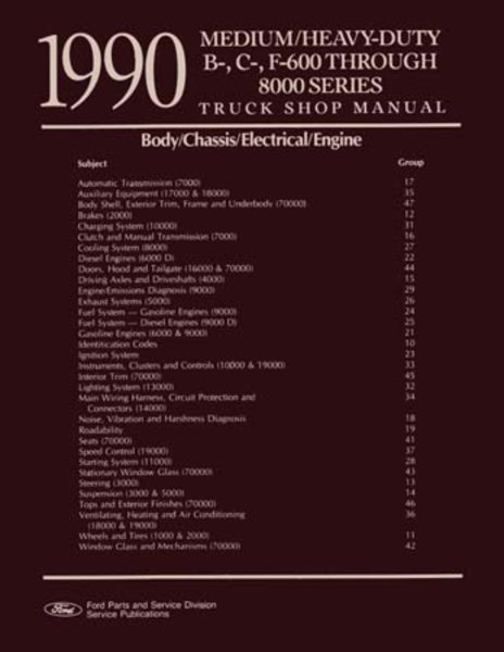 1990 Ford Medium, Heavy Duty Truck Factory Shop Service Manual