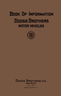 1909–1926 Dodge All Models Owner's Manual