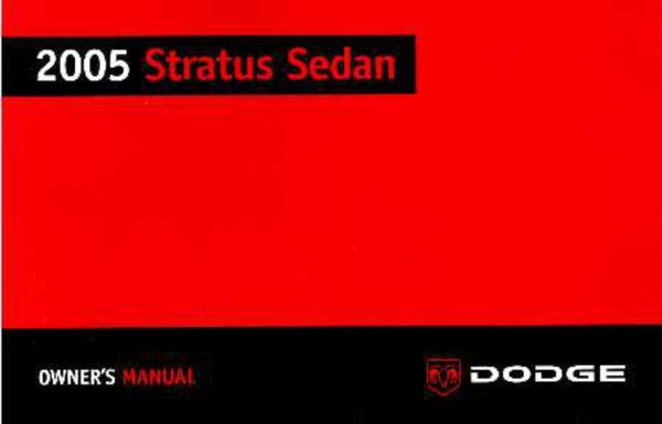 2005 Dodge Stratus Sedan Owner's Manual