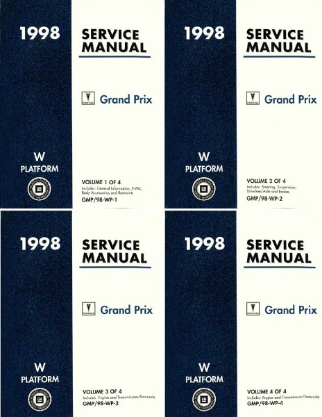 1998 Pontiac Grand Prix Factory Shop Service Manual