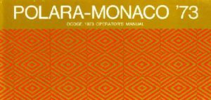 1973 Dodge Polara, Monaco Owner's Manual