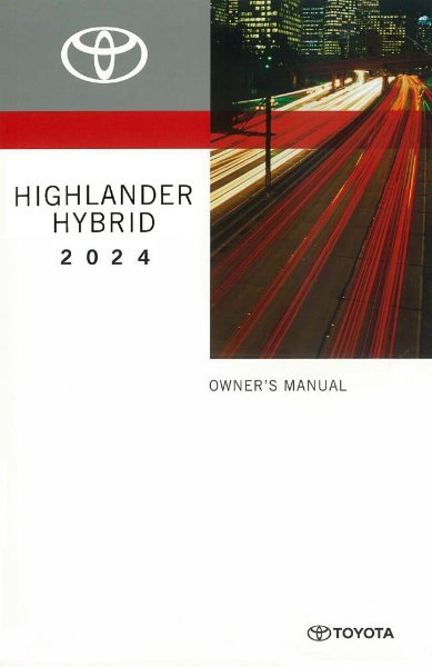 2024 Toyota Highlander Hybrid Owner's Manual