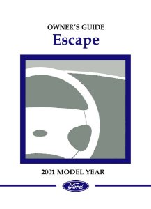 2001 Ford Escape Owner's Manual