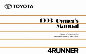 1993 Toyota 4Runner Owner's Manual