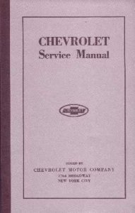 1918–1924 Chevrolet All Car & Truck Models Factory Shop Service Manual