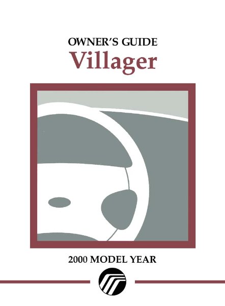 2000 Mercury Villager Owner's Manual