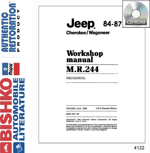 1984–1988 Jeep Cherokee, Wagoneer Factory Shop Service Manual