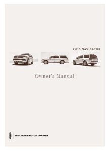 2015 Lincoln Navigator Owner's Manual