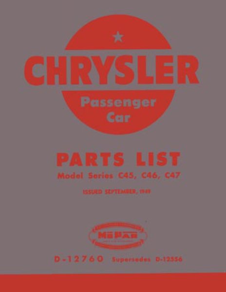 1949 Chrysler All Models Parts Book
