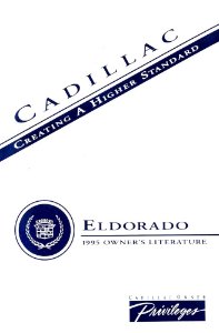 1995 Cadillac Eldorado Owner's Manual