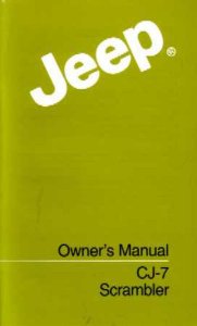 1985 Jeep CJ, Scrambler & Wrangler Owner's Manual