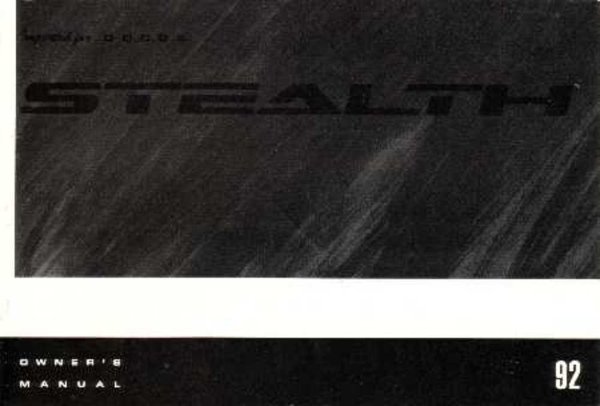 1992 Dodge Stealth Owner's Manual