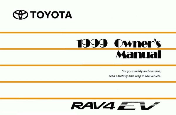 1999 Toyota Rav4 EV Owner's Manual