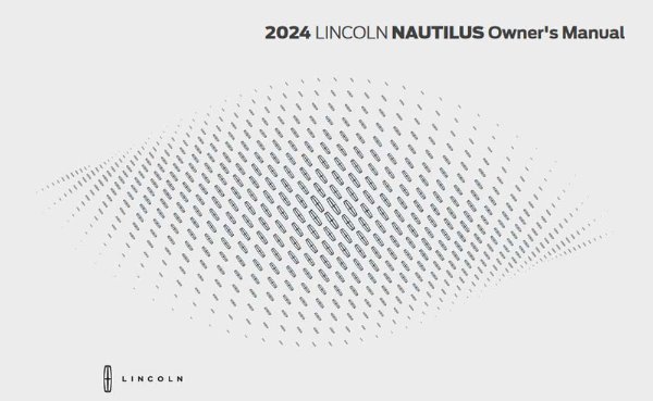2024 Lincoln Nautilis Owner's Manual