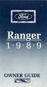 1989 Ford Ranger Owner's Manual