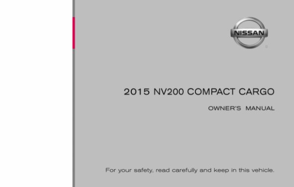 2015 Nissan NV200 Compact Cargo Owner's Manual