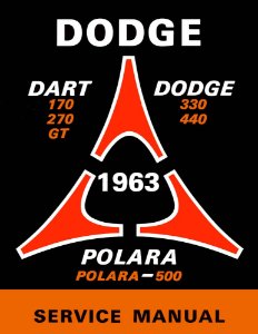 1963 Dodge ALL MODELS NO 880 Factory Shop Service Manual