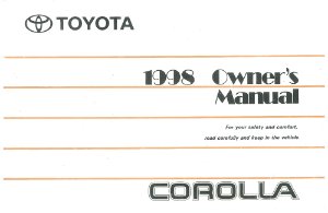 1998 Toyota Corolla Owner's Manual