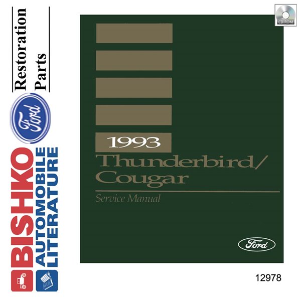 1993 Ford Thunderbird, Cougar Factory Shop Service Manual