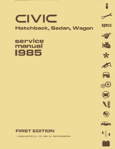 1985 Honda Civic Factory Shop Service Manual